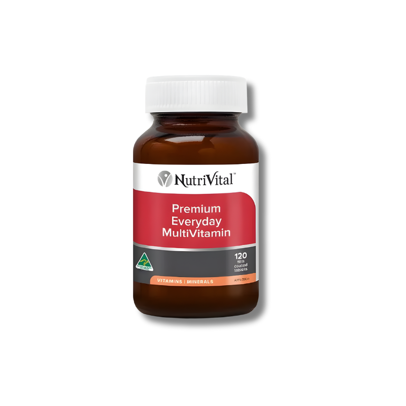 NutriVital Premium Everyday MultiVitamin supplement bottle on a white background