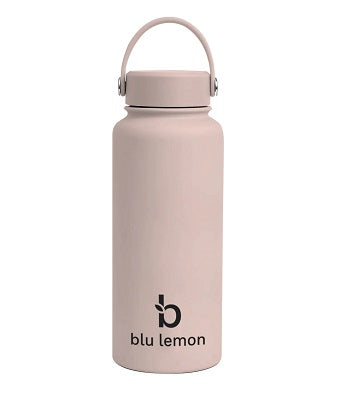 Blu Lemon Insulated Stainless Steel Bottle 1L with Handle