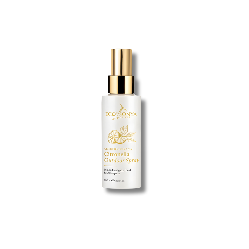 Eco By Sonya Citronella Outdoor Spray helps freshen skin and supports outdoor personal care use.