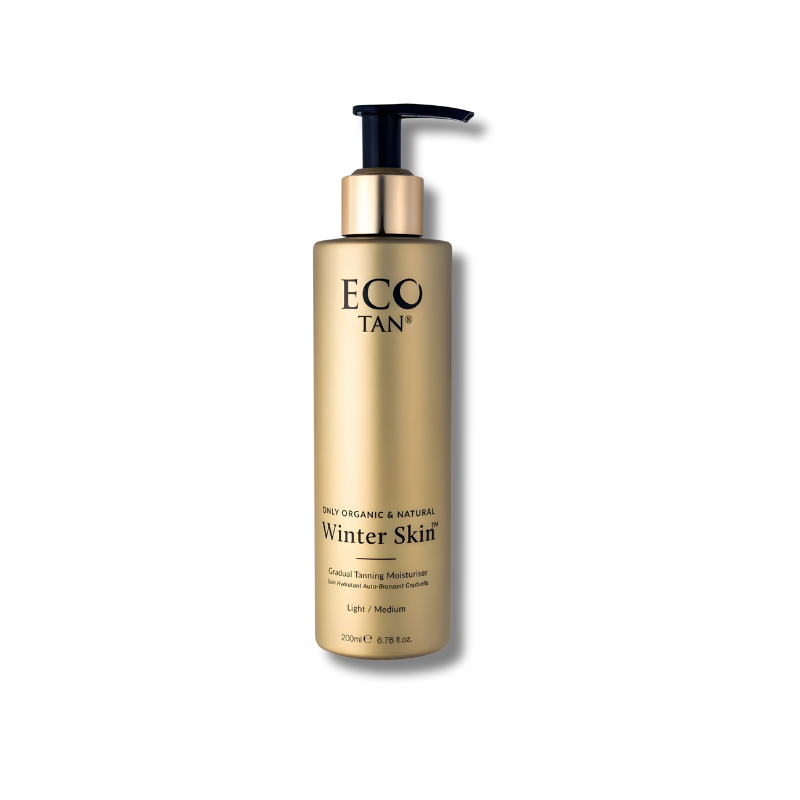 ECOTAN Winter Skin moisturizer bottle on a white background