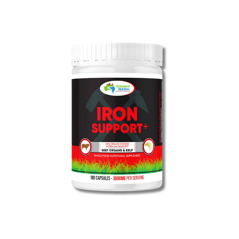 Wholefood iron supplement with beef liver, spleen, and kelp