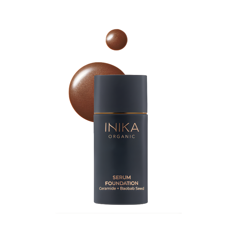 Inika Organic Serum Foundation Vivid shade medium deep warm tone