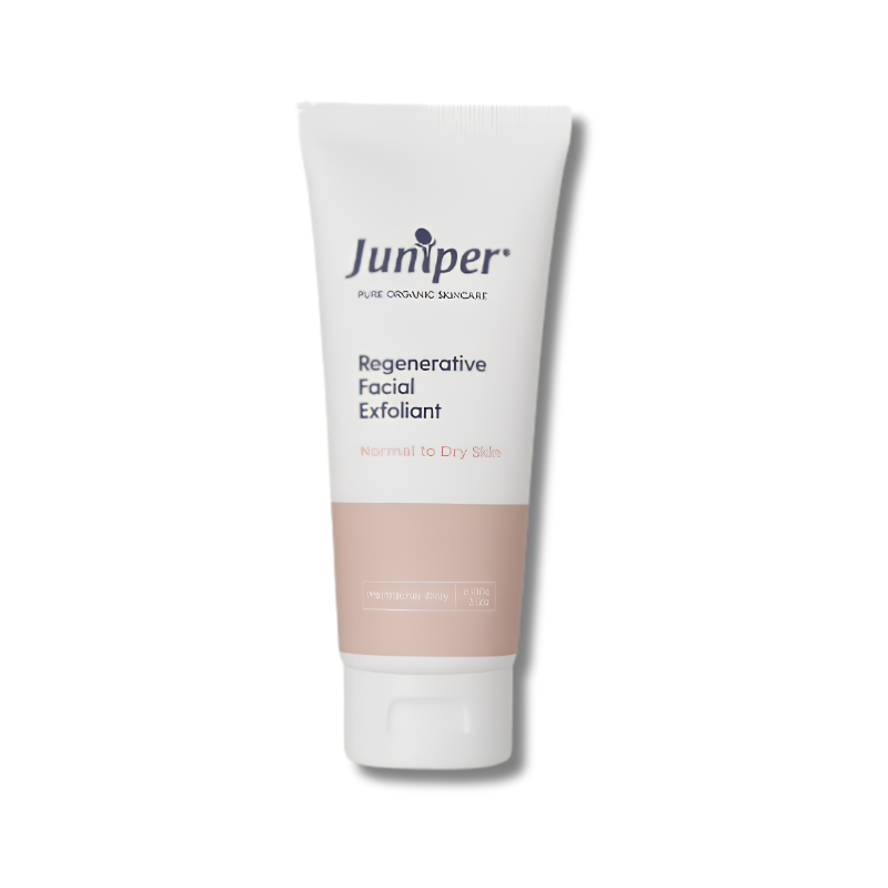 Juniper Regenerative Facial Exfoliant supports gentle exfoliation and helps maintain smooth refreshed skin