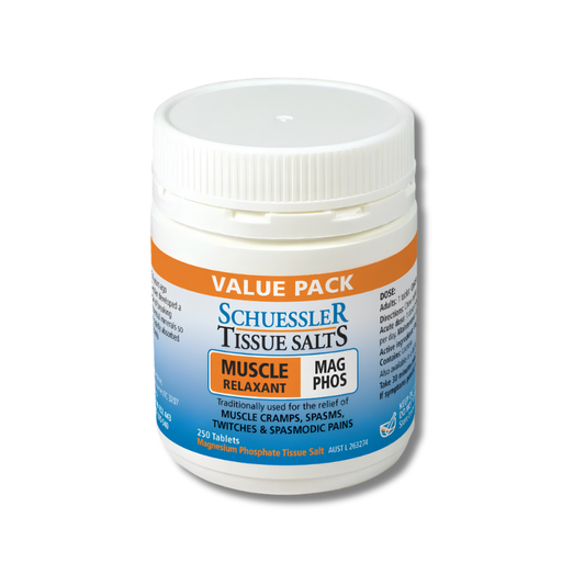 Mag Phos supports muscle comfort and general wellbeing as a tissue salt supplement for daily use