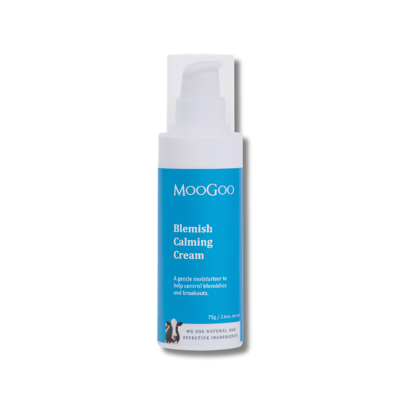 MooGoo Blemish Calming Cream supports skin hydration and helps maintain clear balanced looking skin