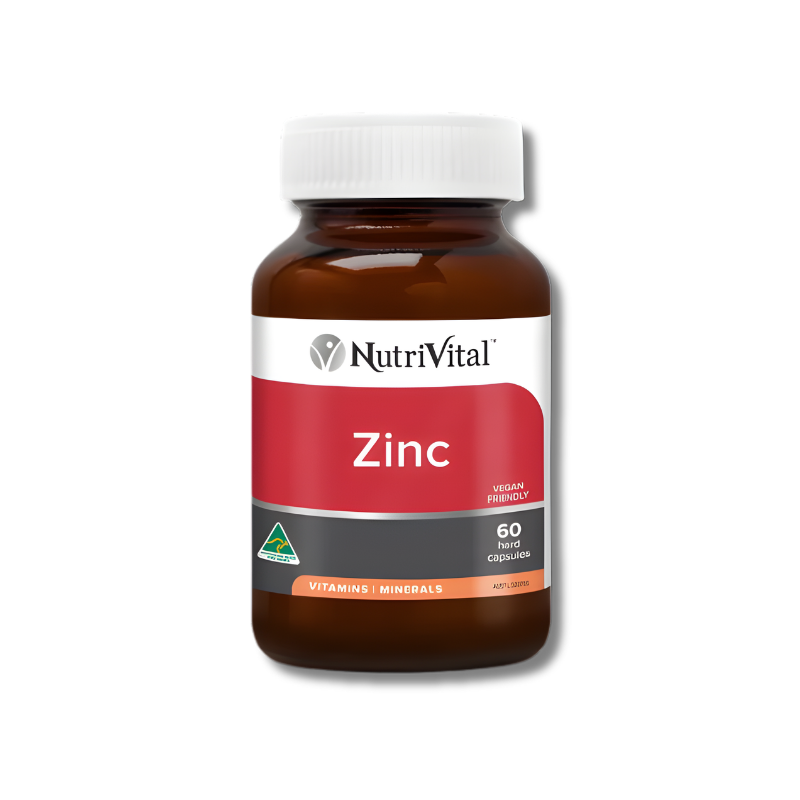 NutriVital Zinc supplement bottle on a white background