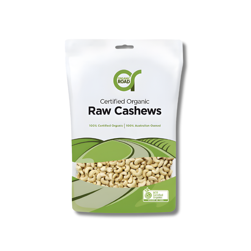 Organic Road Raw Cashews support healthy snacking and provide a natural source of plant based nutrients