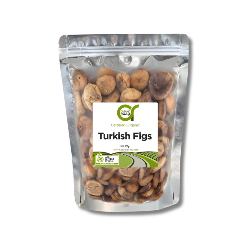 Packaged Turkish Figs with a visible brand logo on a white background