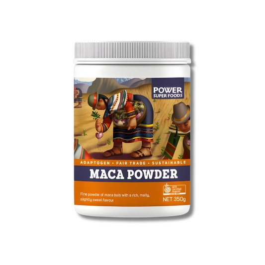 Power Super Foods Maca Powder 350g supports general wellbeing as a wholefood maca powder superfood.
