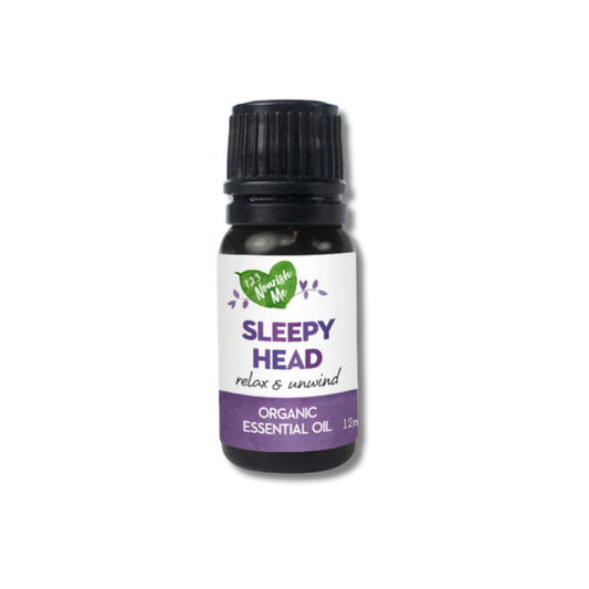 123 Nourish Me Sleepy Head Essential Oil – calming natural blend to support relaxation, reduce restlessness, and improve sleep quality.