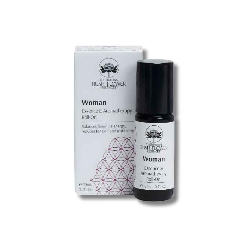 Woman Essence & Aromatherapy Roll-On by Australian Bush Flower Essences on a white background