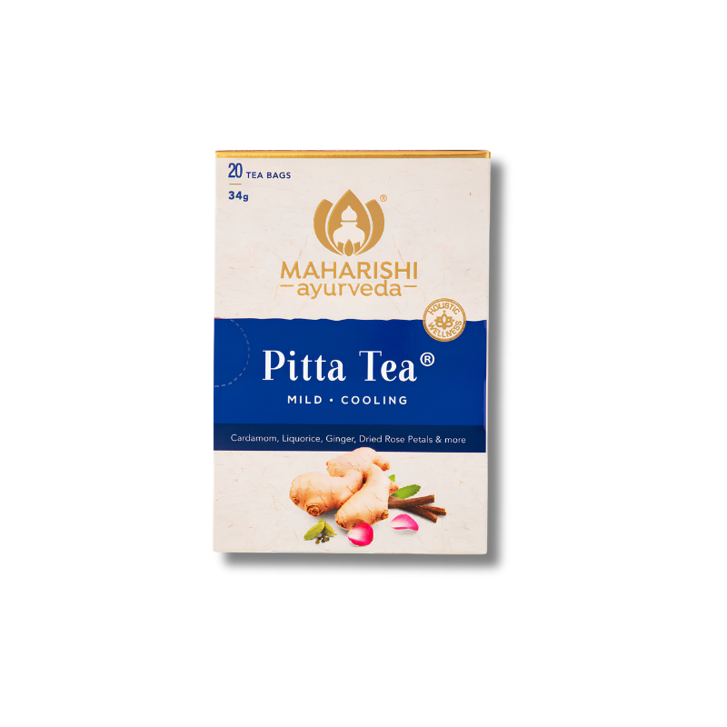 Box of Maharishi Ayurveda Pitta Tea on a white background