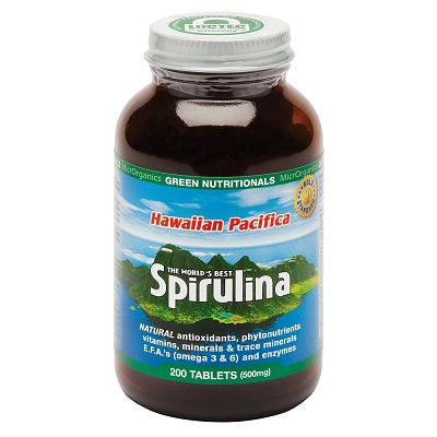 Green Nutritionals Hawaiian Pacifica Spirulina 200 Tablets