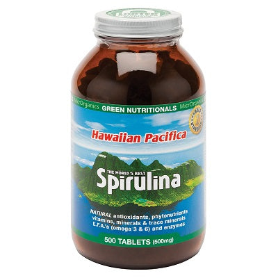 Green Nutritionals Hawaiian Pacifica Spirulina 500 Tablets