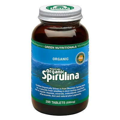 Green Nutritionals Mountain Organic Spirulina 200 Tablets