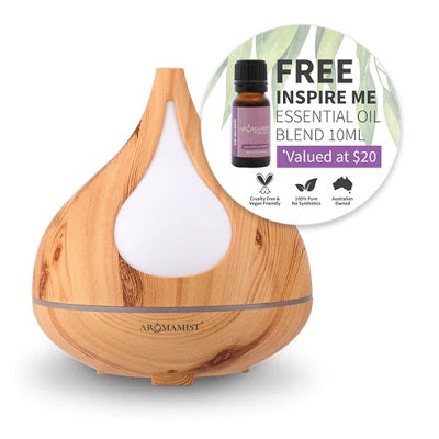 Aromamist Ultrasonic Mist Diffuser Woodgrain Beech