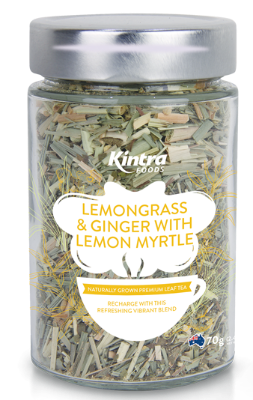 Kintra Lemongrass, Ginger, Lemon Myrtle Organic Loose Leaf Tea