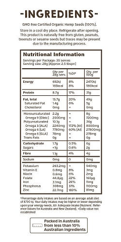Hemp Foods Aust Organic Hulled Hemp Seeds
