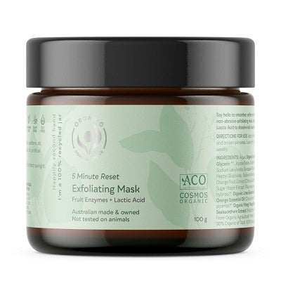 Organic Formulations Exfoliating Mask 5 Minute Reset 100g