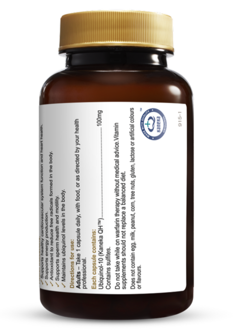 Herbs of Gold Ubiquinol 100mg - Go Vita Tanunda - VITAMINS SUPPLEMENTS -