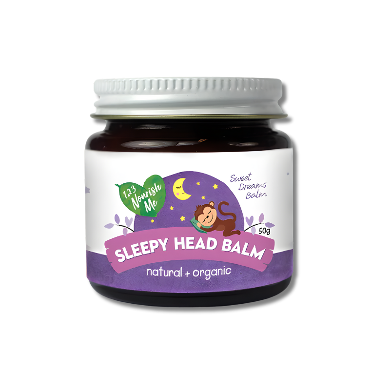 123 Nourish Me Sleepy Head Balm – natural bedtime balm with essential oils to promote calm, relaxation, and restful sleep