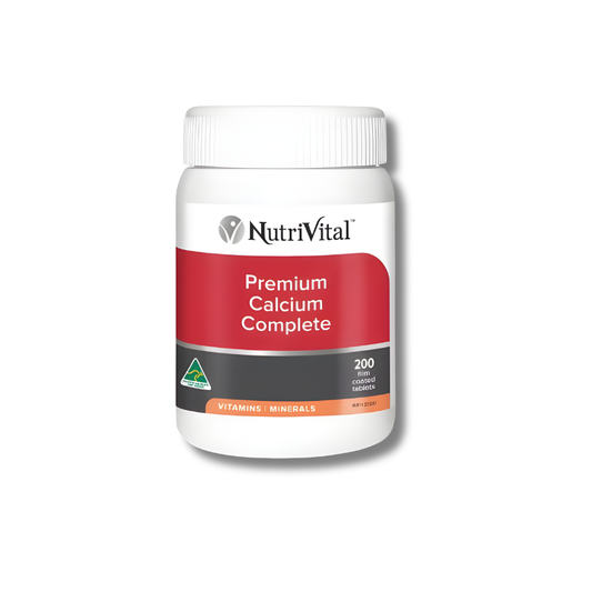 NutriVital Premium Calcium Complete supplement container on a white background