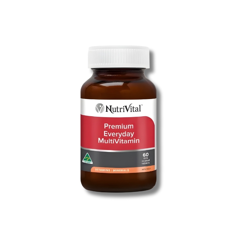 Nutrivital Premium Everyday MultiVitamin supplement bottle on a white background