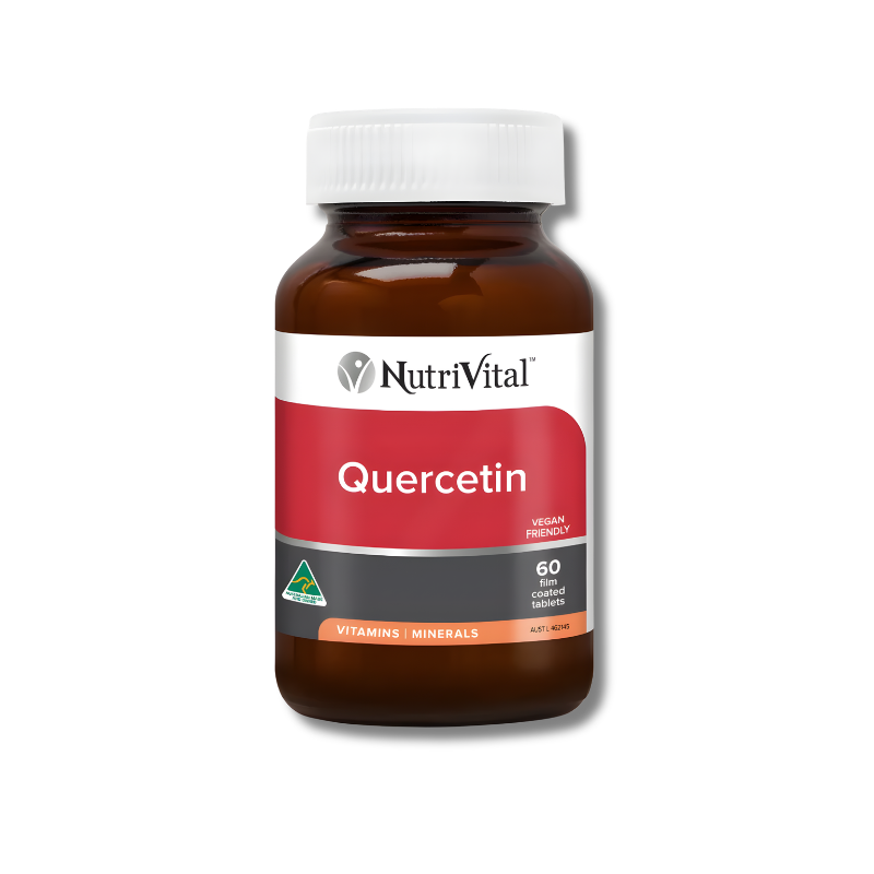 Nutrivital Quercetin supplement bottle on a white background