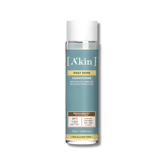 A’kin Daily Shine Conditioner – sulphate and silicone-free formula with jojoba oil to nourish, smooth, and boost hair shine.