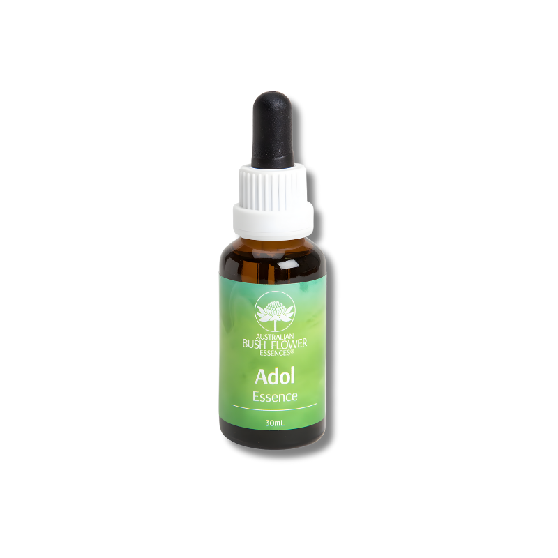 Bottle of Adol Essence with a dropper on a white background
