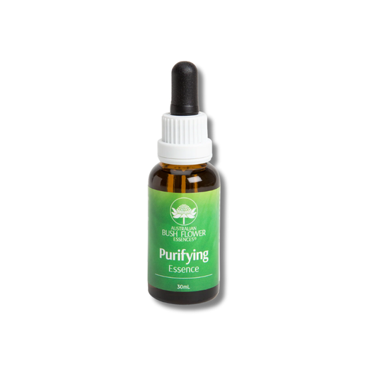 Bottle of Purifying Essence with a dropper on a white background