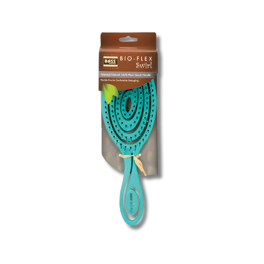 Bass Bio Flex Swirl Detangler Hair Brush supports gentle detangling and helps maintain smooth manageable hair