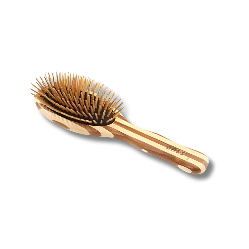 Bass Bamboo Wooden hairbrush on a white background