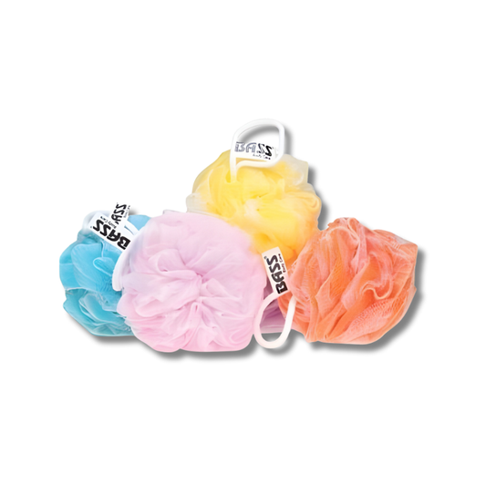 Bass Body Care Flower Sponge Extra Thick for daily body cleansing and gentle exfoliation in the shower or bath.