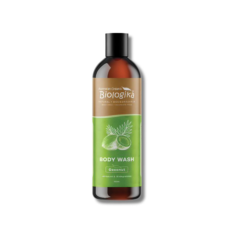 Biologika body wash bottle on a white background