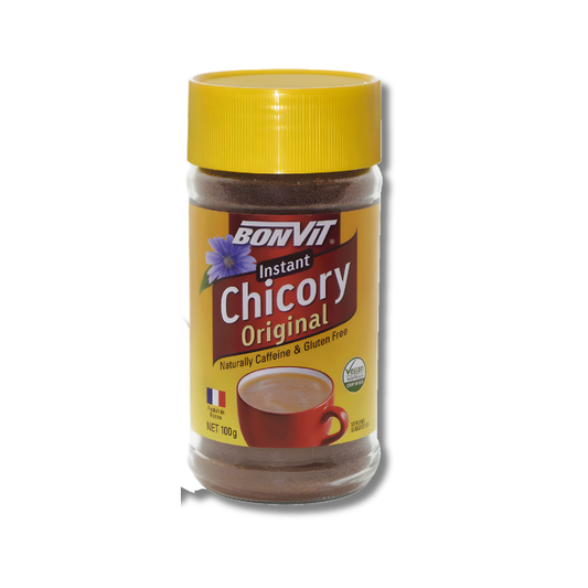 Jar of BonVit Instant Chicory Original on a white background
