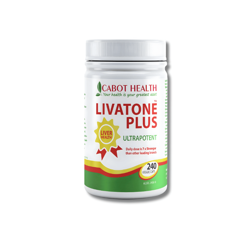 Liver support supplement with St Mary’s Thistle, turmeric, and taurine to aid detoxification, digestion, and liver function.