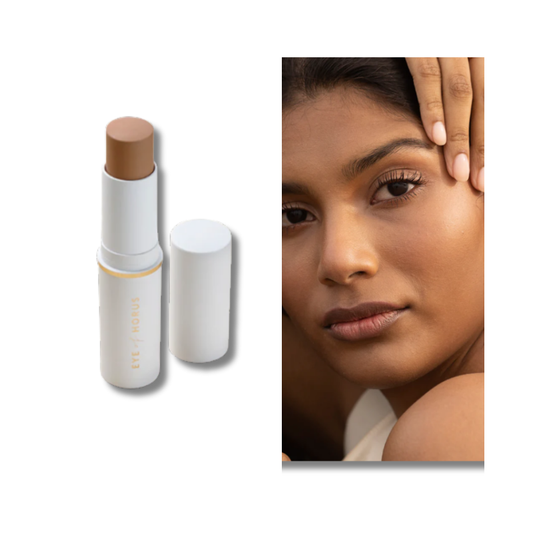 Natural vegan SPF30+ foundation enriched with Moringa, Jojoba, and Mango Butter for radiant coverage and hydration 