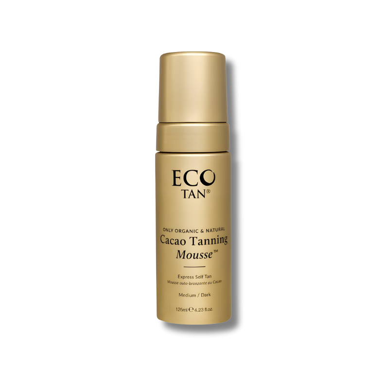 ECO Tan Cacao Tanning Mousse bottle on a white background
