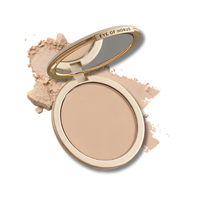 Eye Of Horus Pressed Powder supports an even complexion and helps maintain smooth shine controlled skin