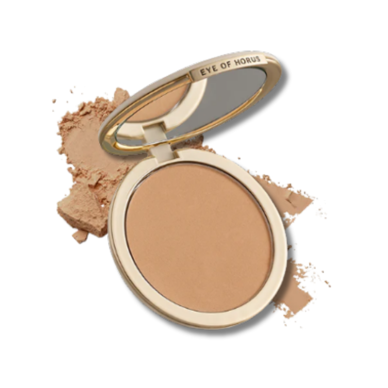 Eye Of Horus Pressed Powder supports an even complexion and helps maintain smooth shine controlled skin