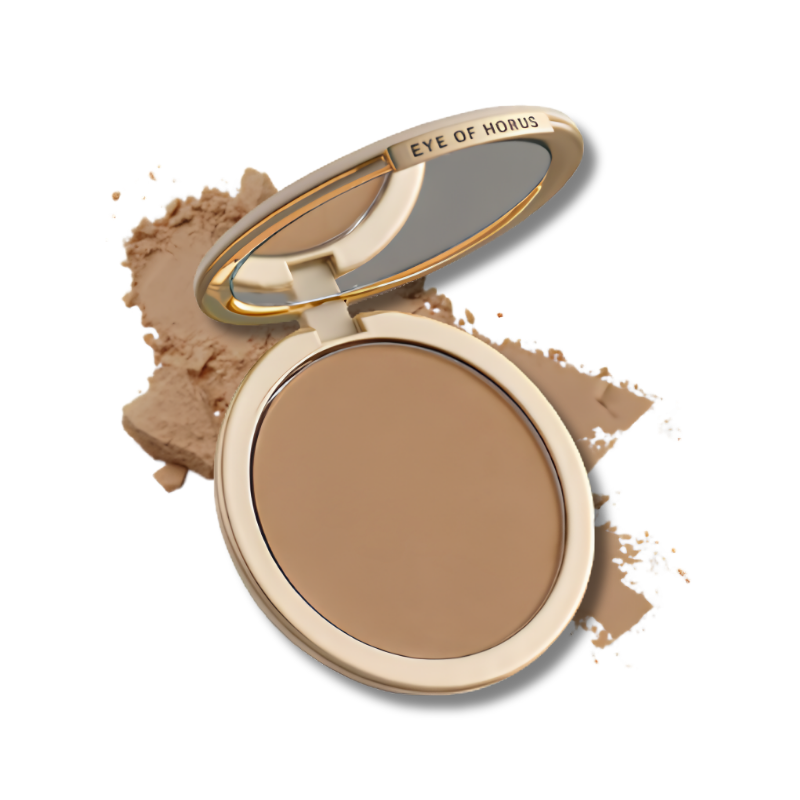 Eye Of Horus Pressed Powder supports an even complexion and helps maintain smooth shine controlled skin