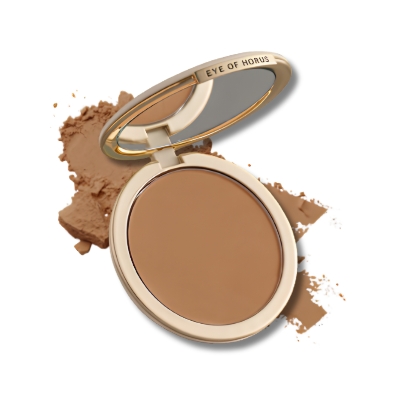 Eye Of Horus Pressed Powder supports an even complexion and helps maintain smooth shine controlled skin