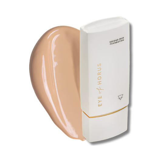 Eye Of Horus Second Skin Foundation Light MEdium  supports an even complexion and helps maintain smooth radiant looking skin