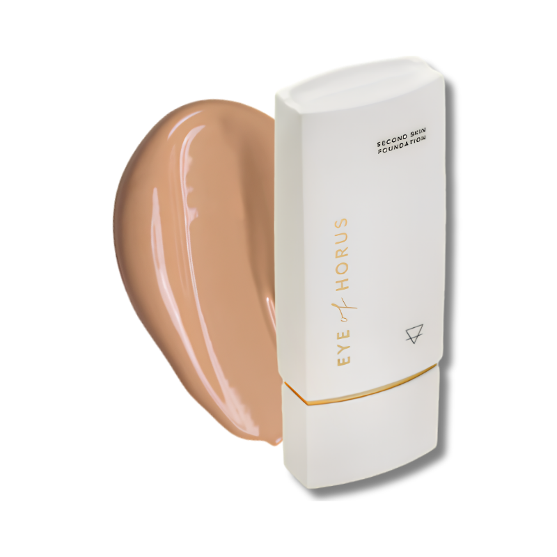 Eye Of Horus Second Skin Foundation Warm MEdium supports an even complexion and helps maintain smooth radiant looking skin