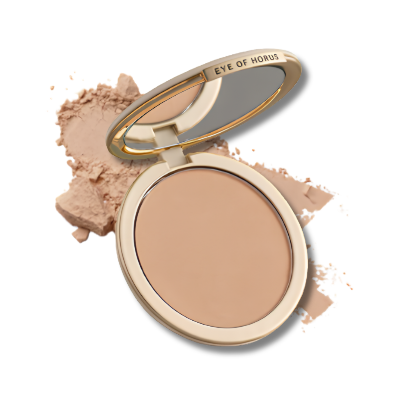 Eye Of Horus Pressed Powder supports an even complexion and helps maintain smooth shine controlled skin