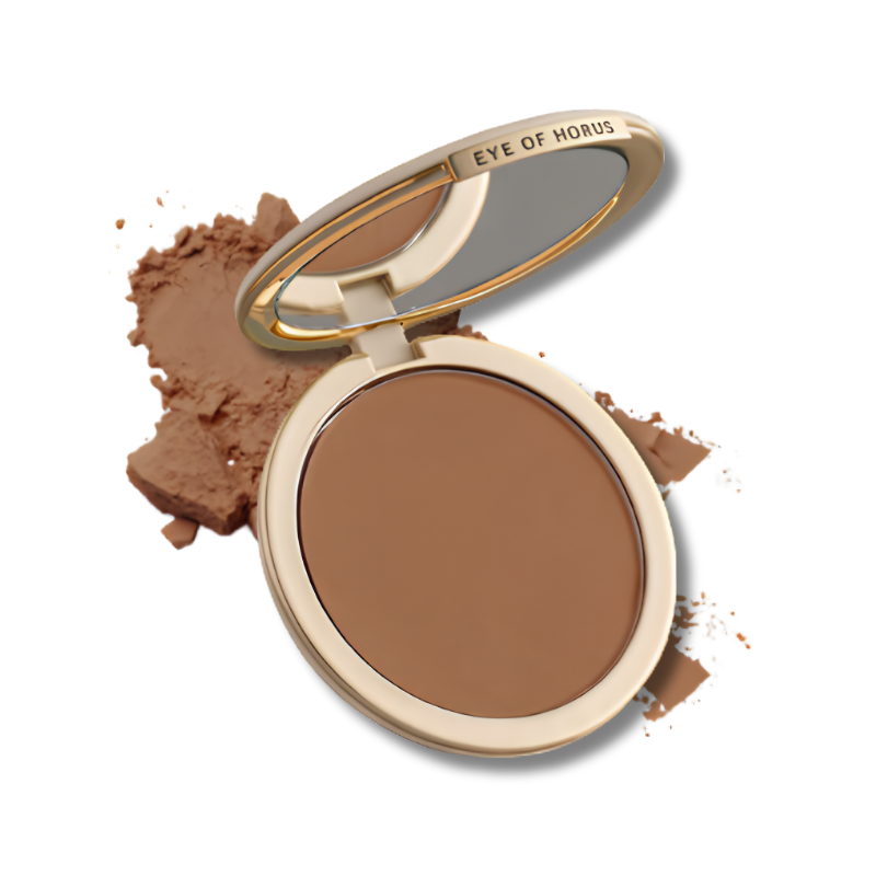 Eye Of Horus Pressed Powder supports an even complexion and helps maintain smooth shine controlled skin