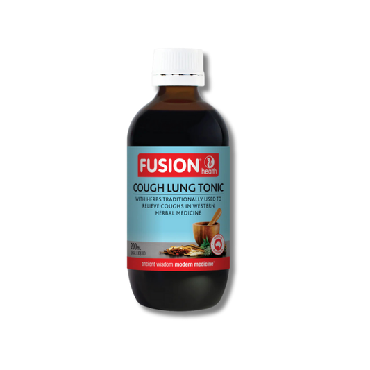 Herbal cough and lung support formula with white horehound, thyme, elecampane, and licorice to relieve dry coughs and congestion