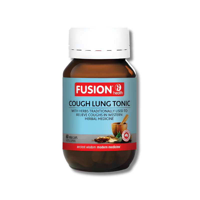 Fusion Cough Lung Tonic bottle on a white background