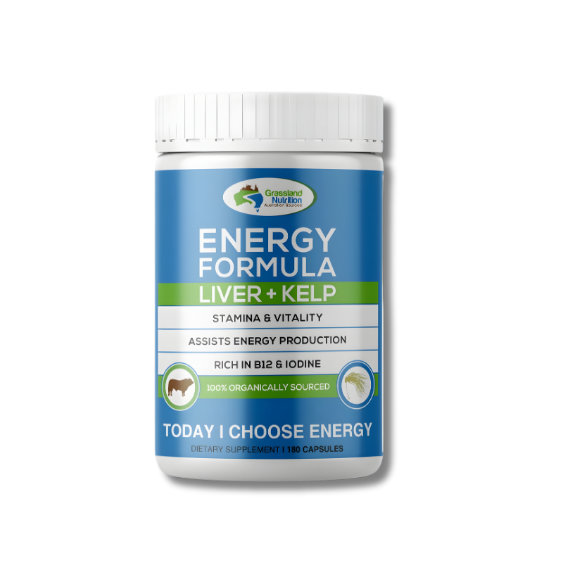 Grass-fed beef liver and kelp thyroid support supplement